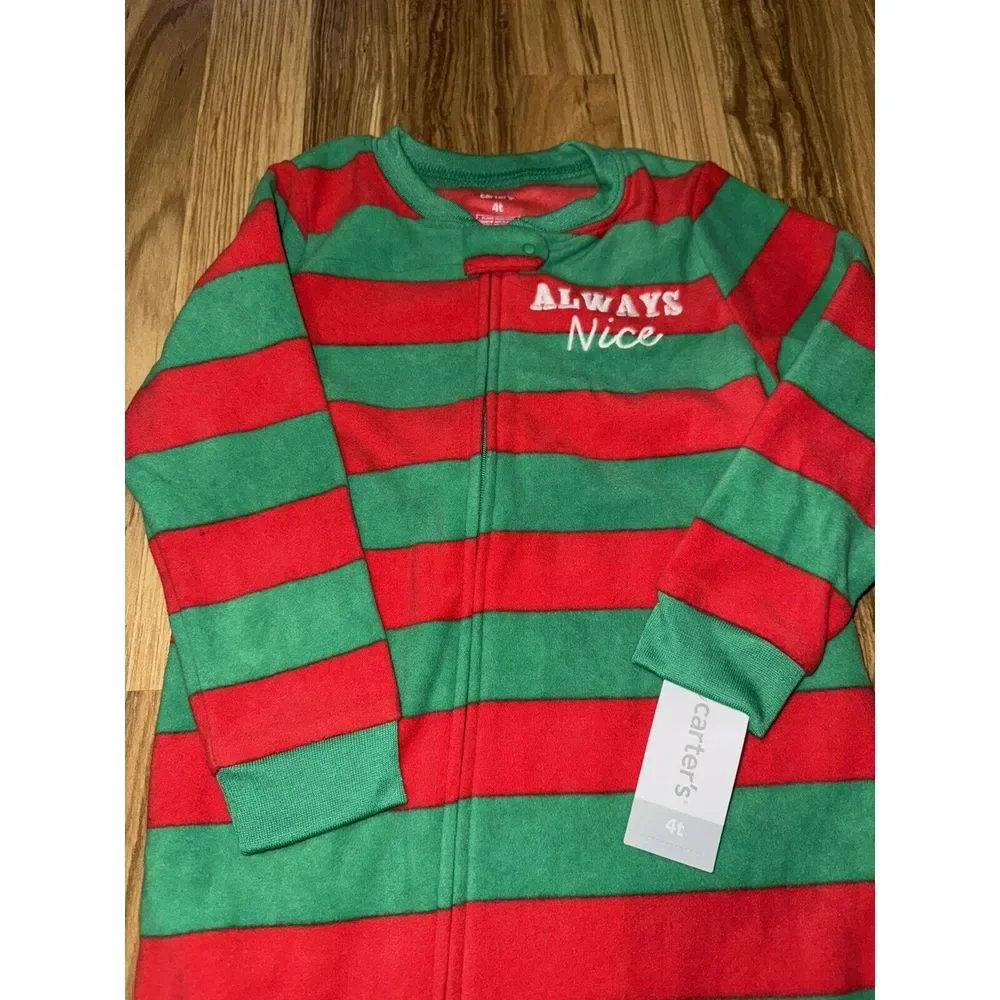 Christmas Carter's‎ NEW Boy's Sz 4T Pajamas Santa